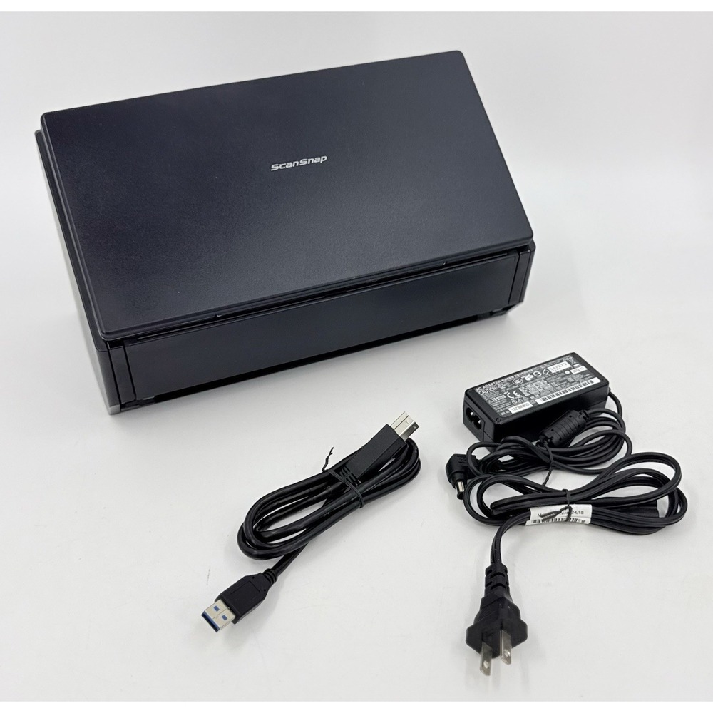 Fujitsu ScanSnap iX500 Document Scanner Black w/ Power Supply & Cable Tested